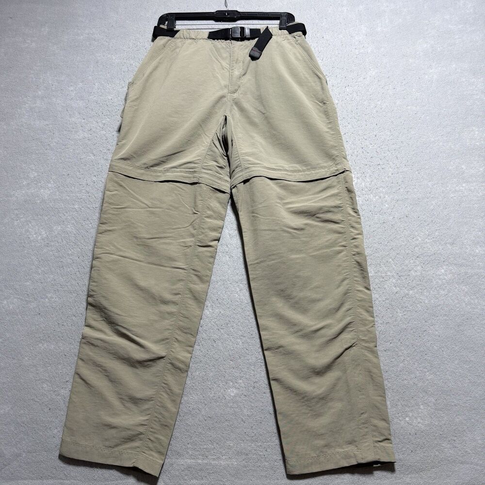 The North Face Pants Womens Medium Khaki Convertible Hiking Pant Pockets Belted